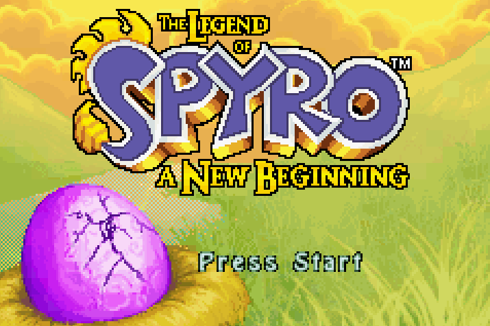 The Legend of Spyro A New Beginning Title Screen
